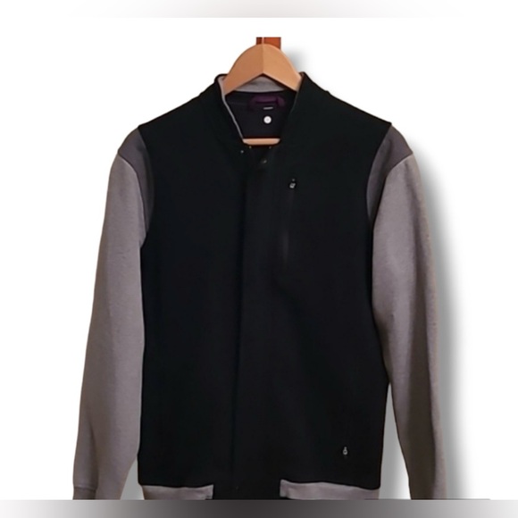 lululemon athletica Other - lululemon athletica Black Bomber Jacket with Gray Sleeves